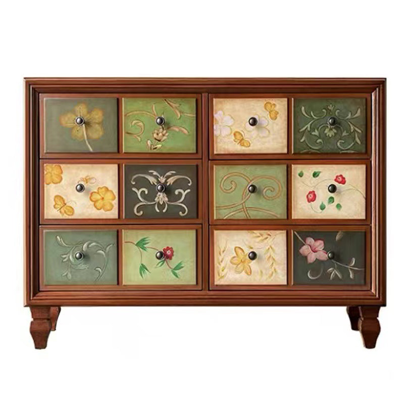 16.38/17.55 Width Coastal Storage Chest Dresser Solid Wood Dresser