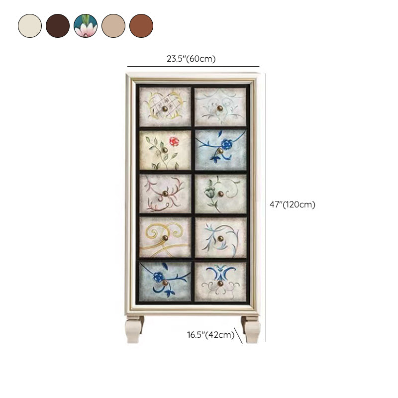 16.38/17.55 Width Coastal Storage Chest Dresser Solid Wood Dresser