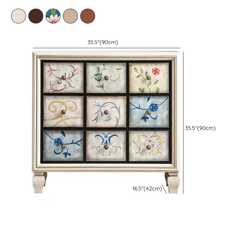 16.38/17.55 Width Coastal Storage Chest Dresser Solid Wood Dresser