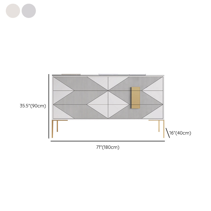 15.6-inch Width Storage Chest Classic Glam Stone Storage Chest Dresser