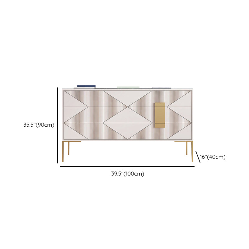 15.6-inch Width Storage Chest Classic Glam Stone Storage Chest Dresser