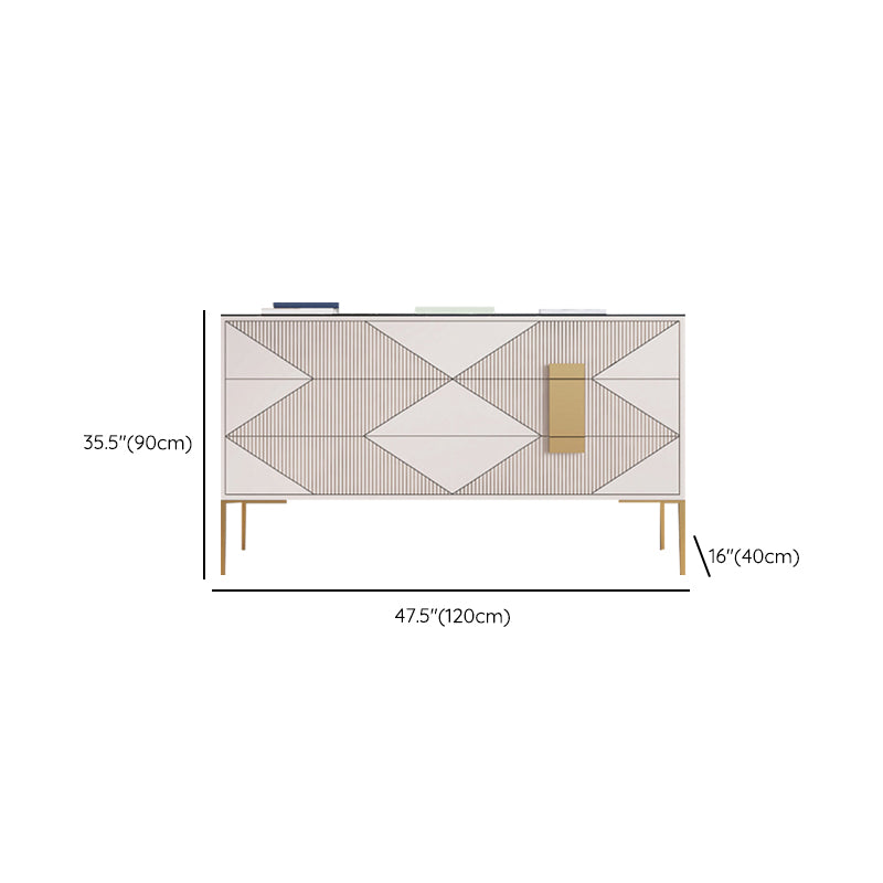 15.6-inch Width Storage Chest Classic Glam Stone Storage Chest Dresser