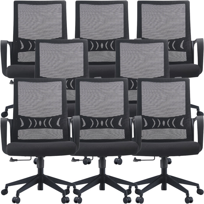 Contemporary Fixed Arms Office Chair Mesh-back Task Chair for Office