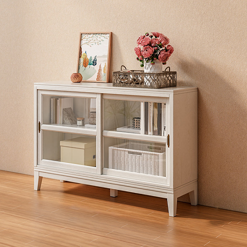 Standard White Bookcase Wooden Contemporary Bookshelf with Doors