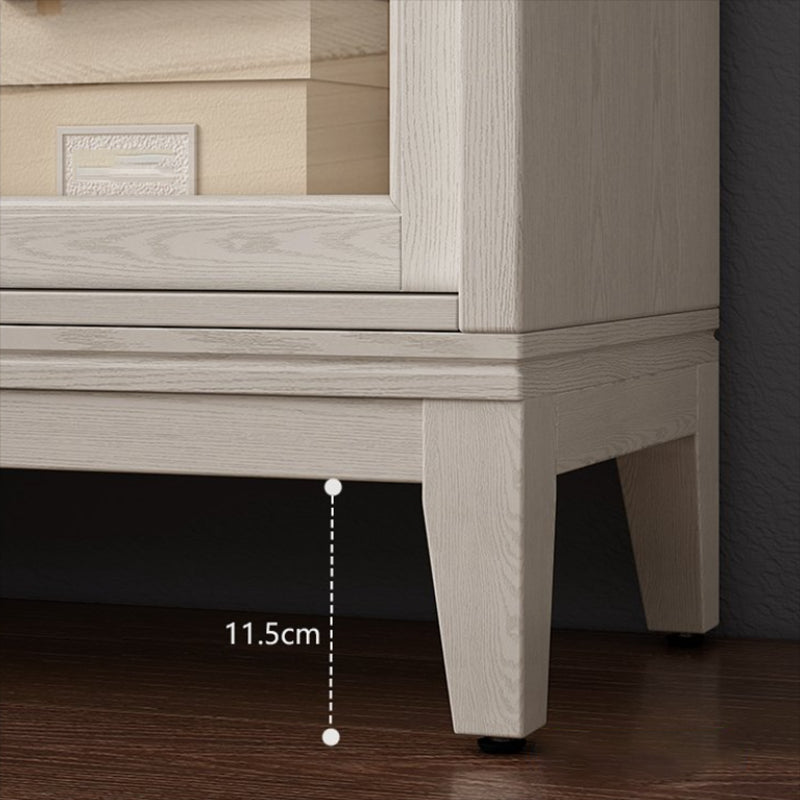 Standard White Bookcase Wooden Contemporary Bookshelf with Doors