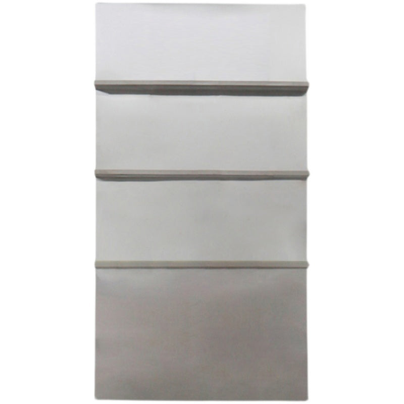 Contemporary Stainless Steel Bookcase Standard Closed Back Bookshelf for Bedroom