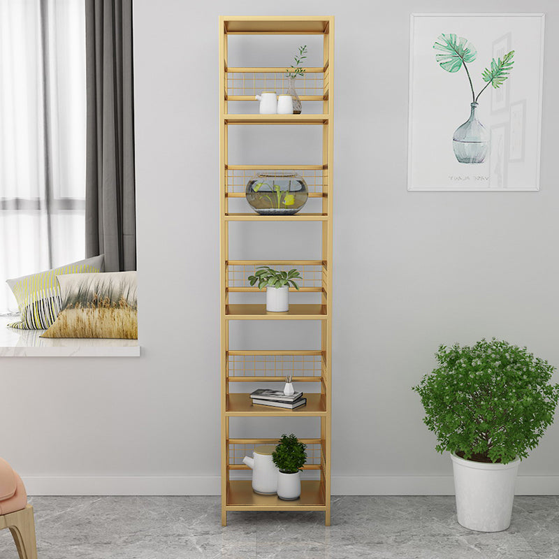 Standard Open Back Bookcase Glam Shelves Included Metal Bookshelf