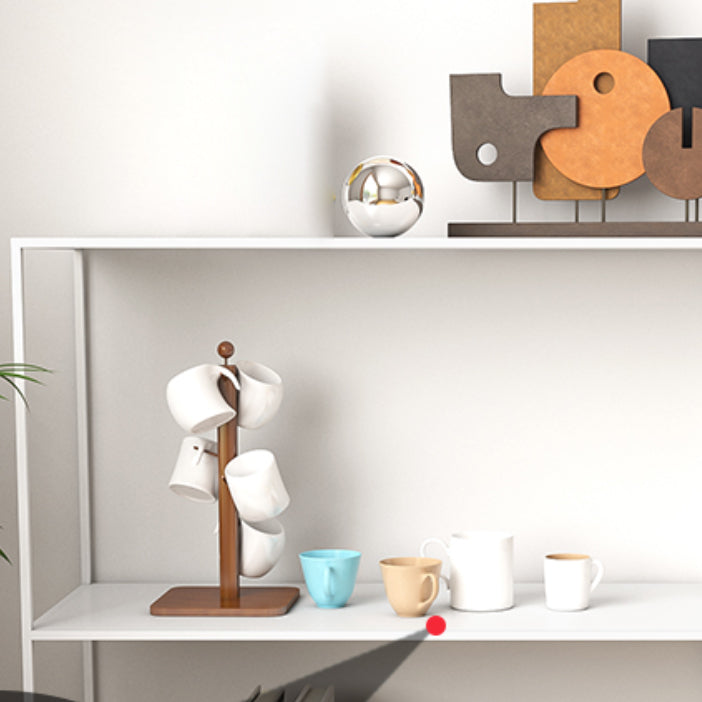 Etagere Open Back Bookcase Metal Contemporary Bookshelf with Shelves