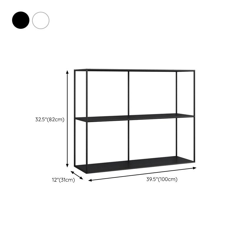 Etagere Open Back Bookcase Metal Contemporary Bookshelf with Shelves