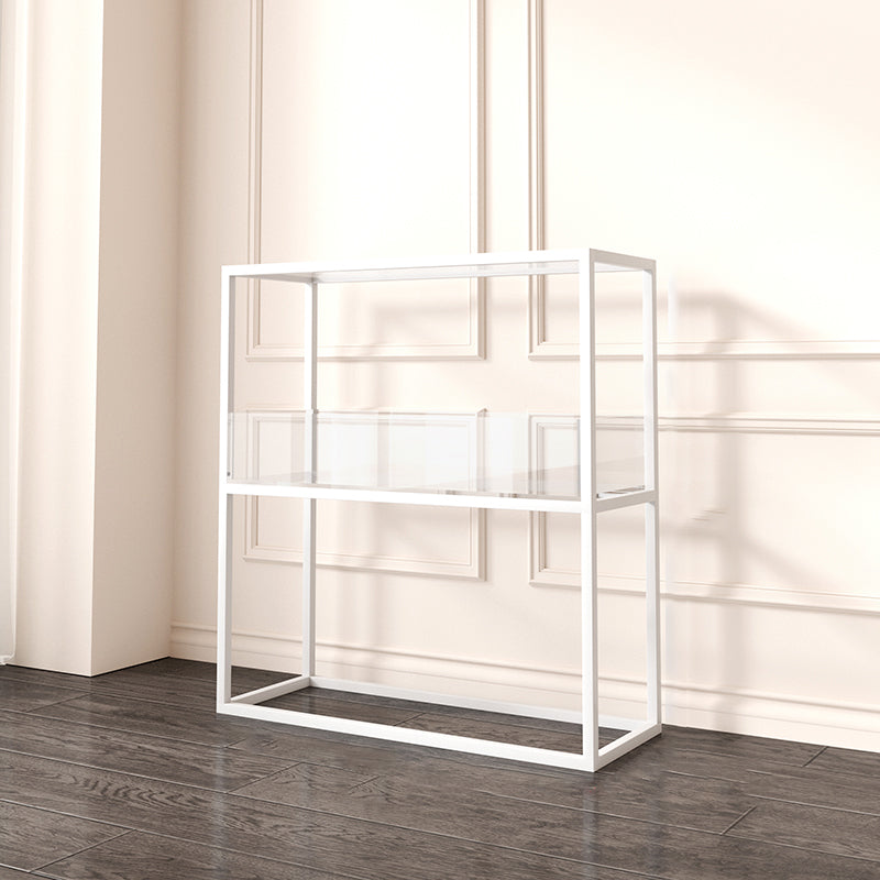 1-Tier Standard Bookshelf Modern Style Open Back Acrylic Bookcase