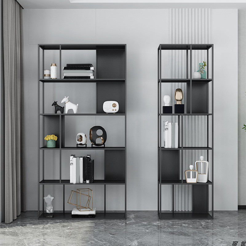 Glam Open Back Standard Bookshelf Metal Shelves Included Bookcase