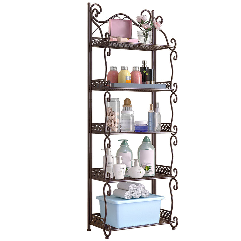 Metal Standard Bookcase Contemporary Open Back Bookshelf with Shelves