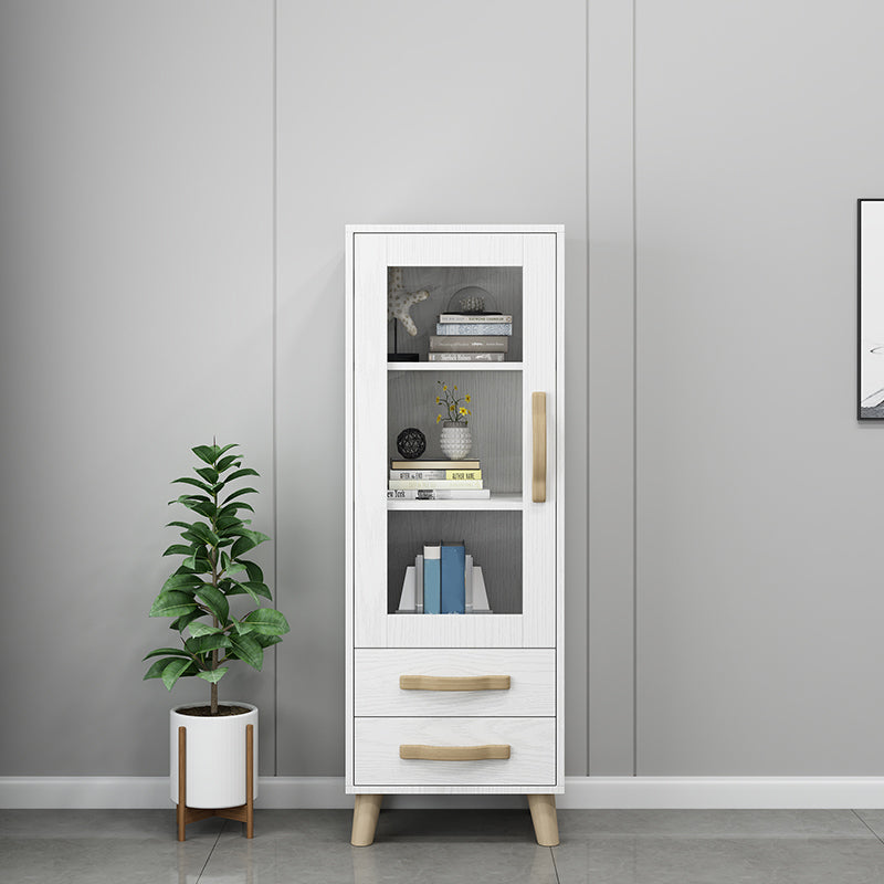 Closed Back Engineered Wood Bookshelf Standard Contemporary Bookcase