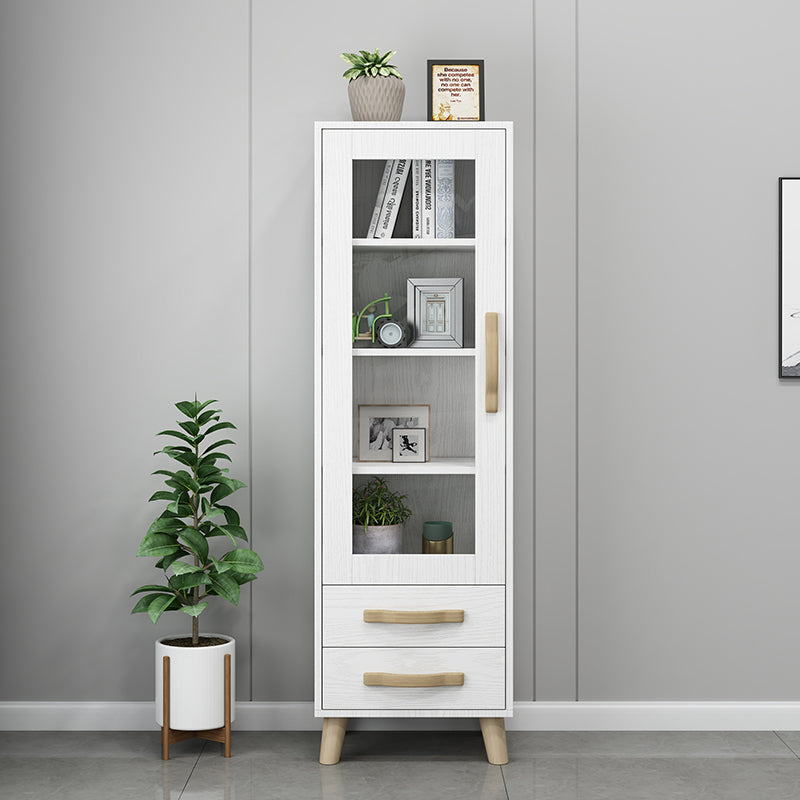 Closed Back Engineered Wood Bookshelf Standard Contemporary Bookcase