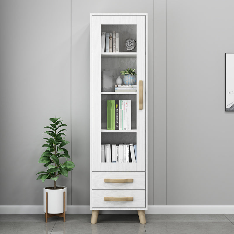 Closed Back Engineered Wood Bookshelf Standard Contemporary Bookcase