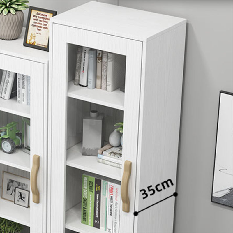 Closed Back Engineered Wood Bookshelf Standard Contemporary Bookcase