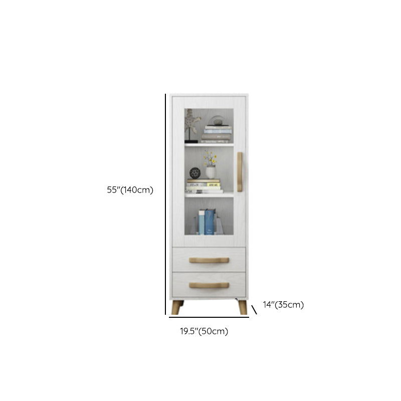 Closed Back Engineered Wood Bookshelf Standard Contemporary Bookcase