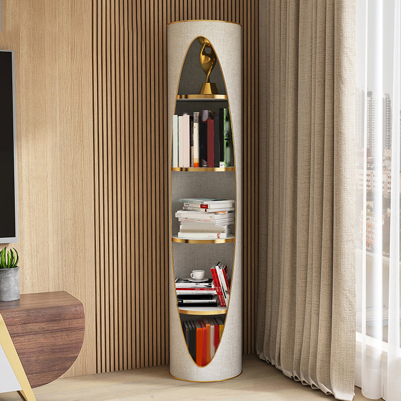 Glam Plastic Bookshelf Standard Closed Back Bookcase with Shelves