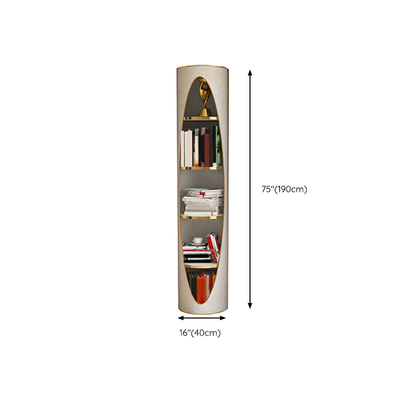 Glam Plastic Bookshelf Standard Closed Back Bookcase with Shelves