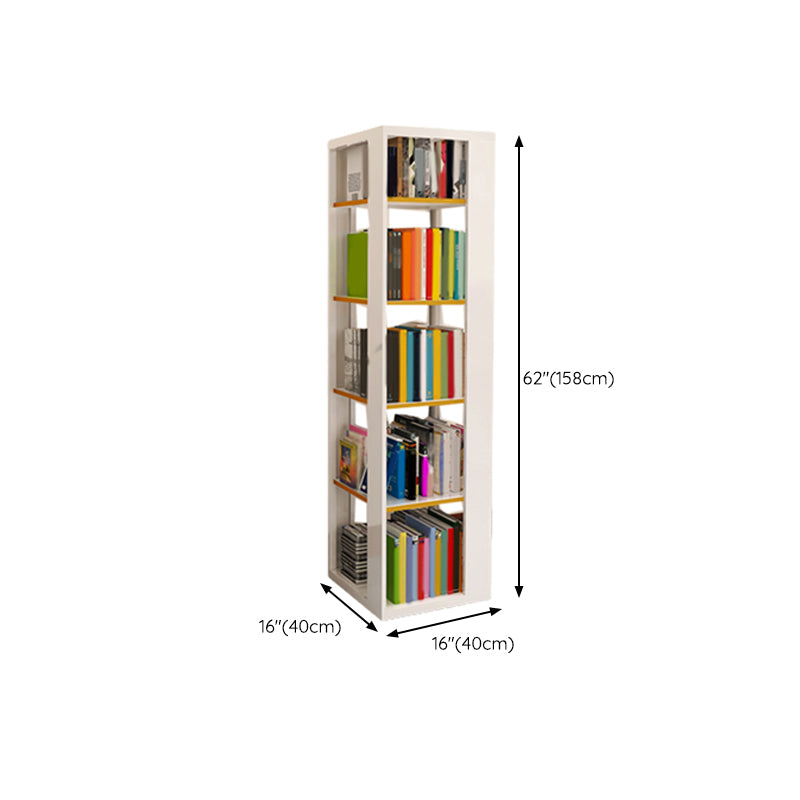 Glam Plastic Bookshelf Standard Closed Back Bookcase with Shelves