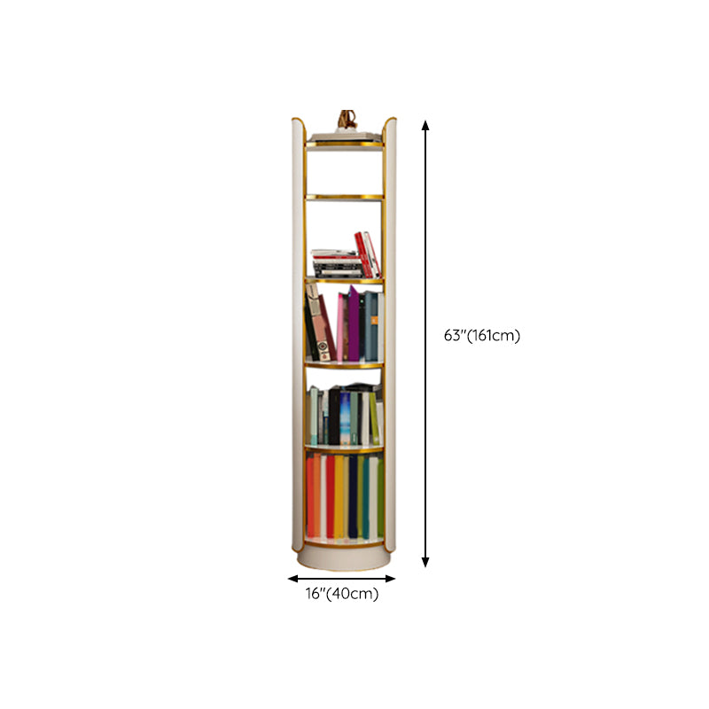 Glam Plastic Bookshelf Standard Closed Back Bookcase with Shelves