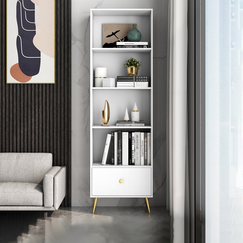 Contemporary Engineered Wood Bookcase Closed Back Standard Bookshelf