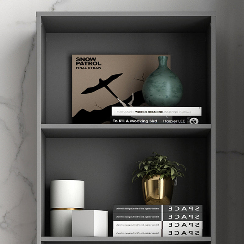 Contemporary Engineered Wood Bookcase Closed Back Standard Bookshelf