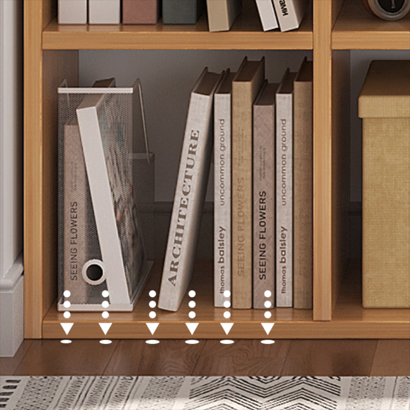 Modern Standard Bookcase Engineered Wood Open Back Bookshelf