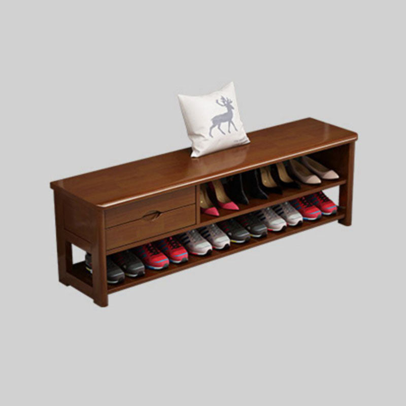 Mid-Century Modern Seating Bench Rectangle Shoe Storage Entryway Bedroom Bench