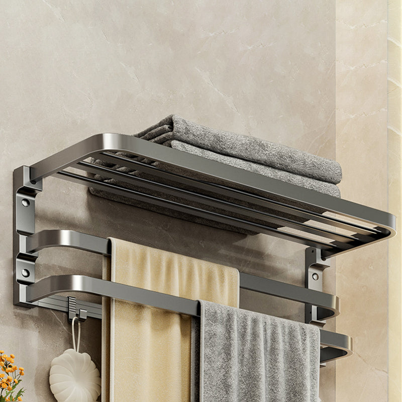 Modern Bathroom Accessory Kit Grey Towel Bar Bath Shelf Bathroom Hardware