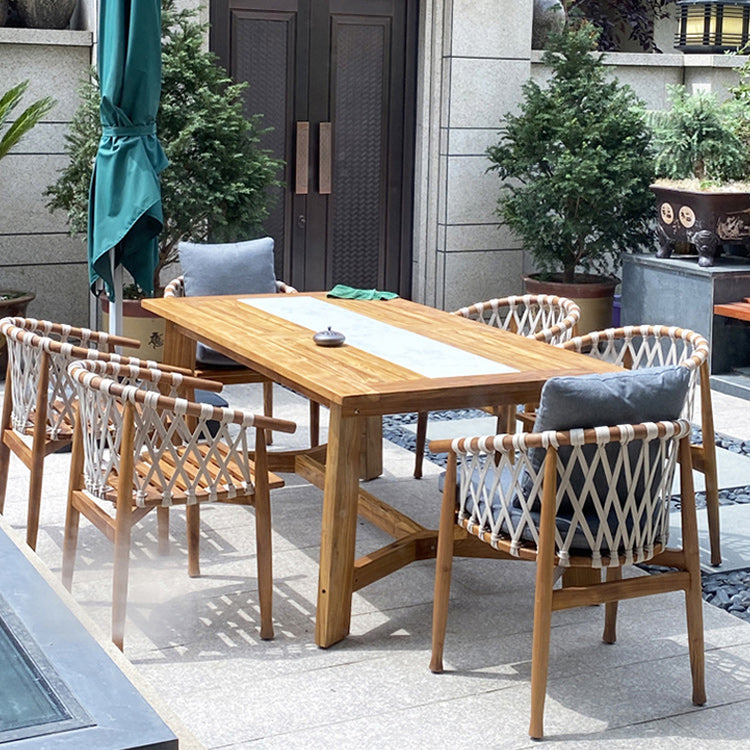 Contemporary Outdoor Bistro Chairs with Water Repellent Finish Cushion