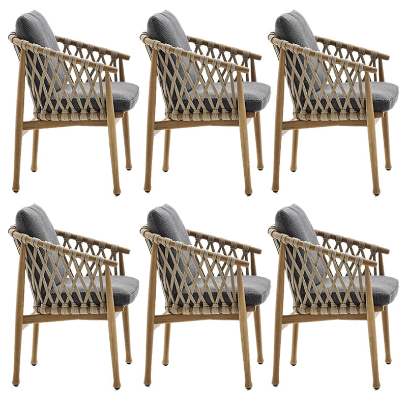 Contemporary Outdoor Bistro Chairs with Water Repellent Finish Cushion