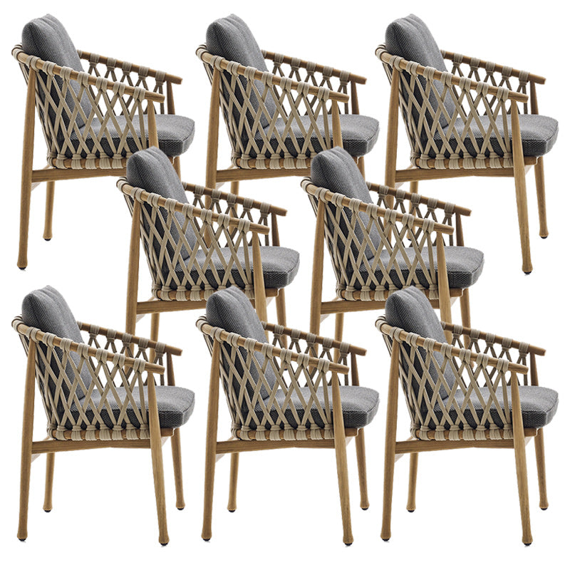 Contemporary Outdoor Bistro Chairs with Water Repellent Finish Cushion