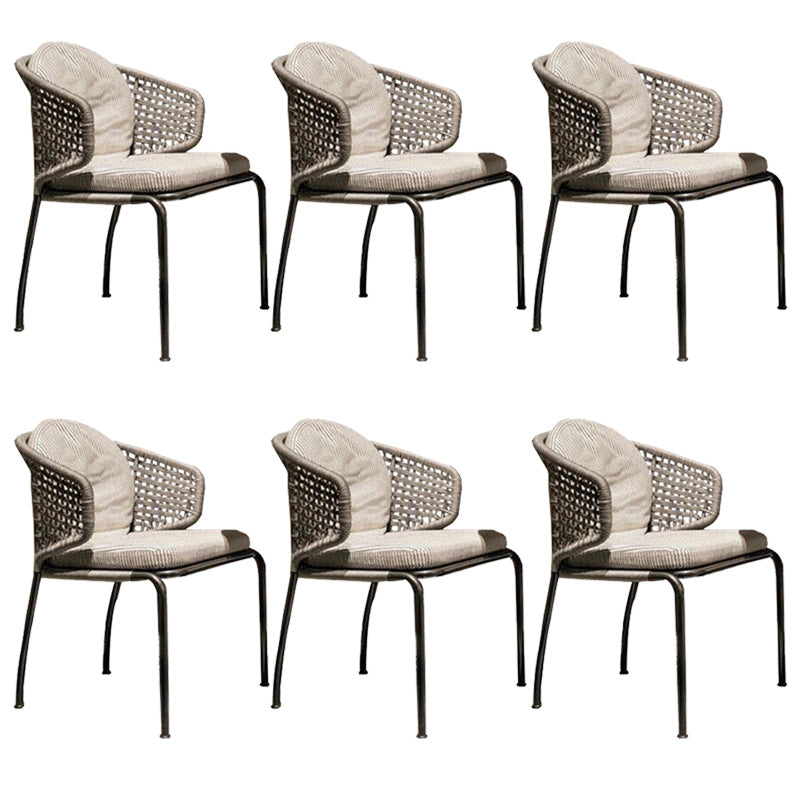 Contemporary Outdoor Bistro Chairs with Water Repellent Finish Cushion