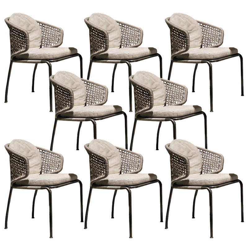 Contemporary Outdoor Bistro Chairs with Water Repellent Finish Cushion