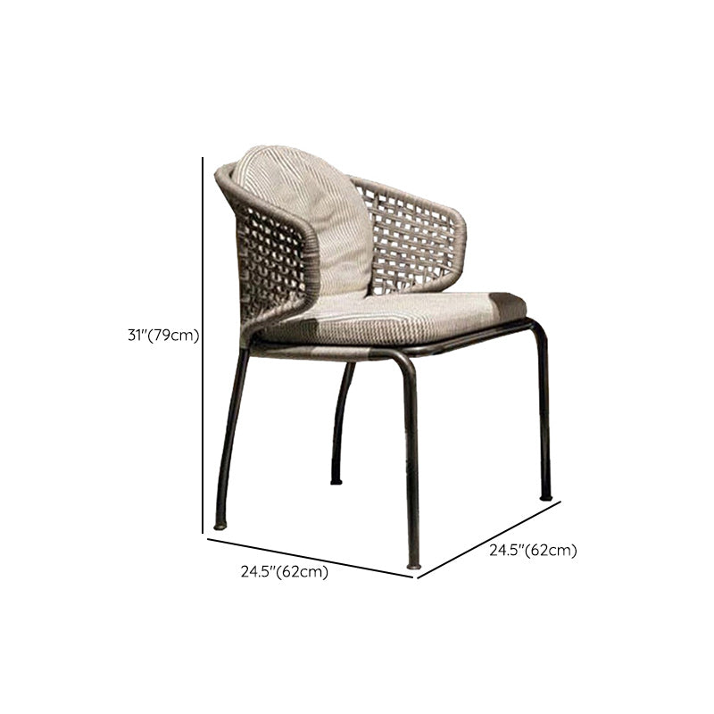 Contemporary Outdoor Bistro Chairs with Water Repellent Finish Cushion