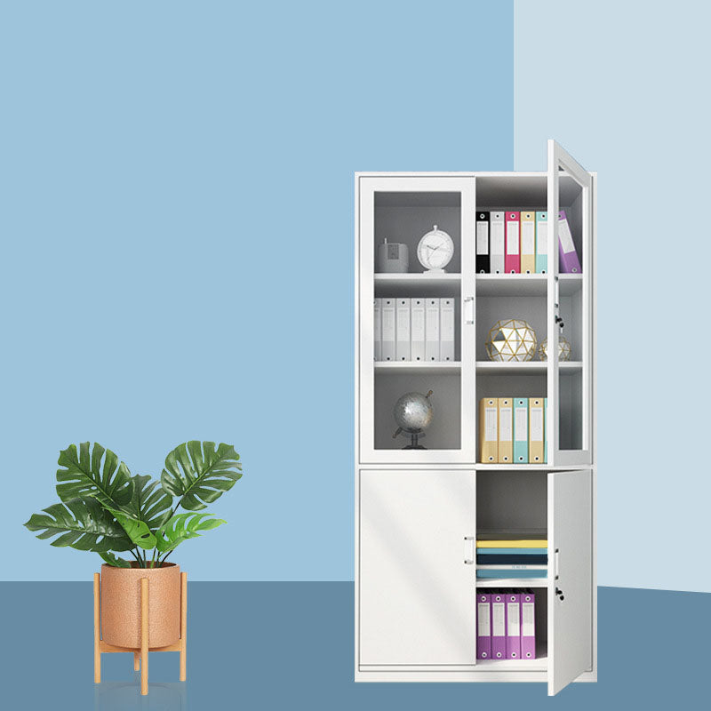 Modern File Cabinet Steel Adjustable Storage Shelves and Locking Drawers Cabinet