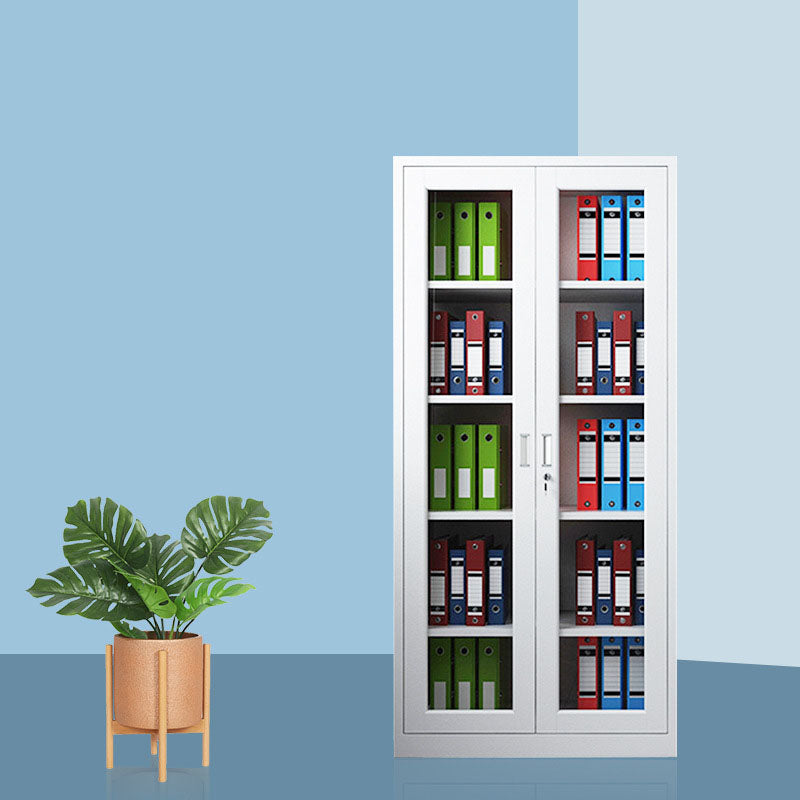 Modern File Cabinet Steel Adjustable Storage Shelves and Locking Drawers Cabinet