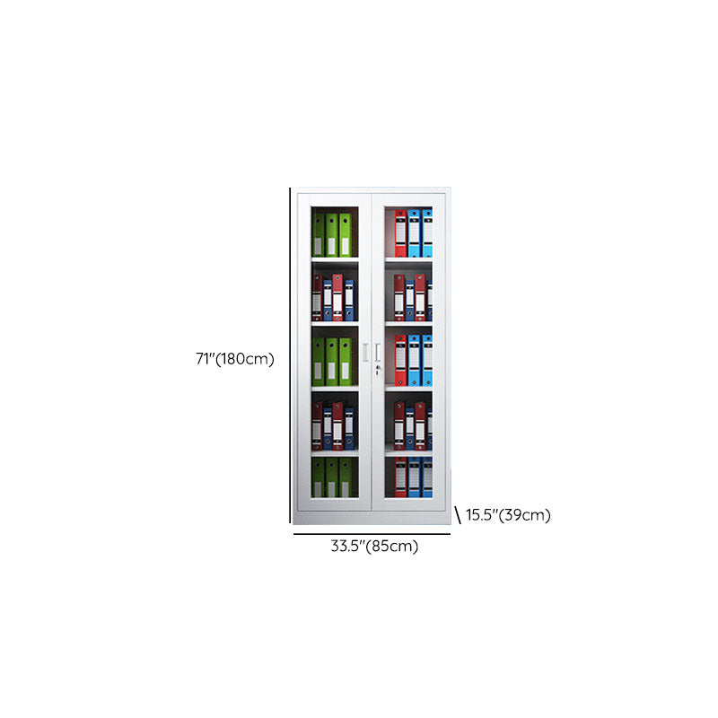 Modern File Cabinet Steel Adjustable Storage Shelves and Locking Drawers Cabinet