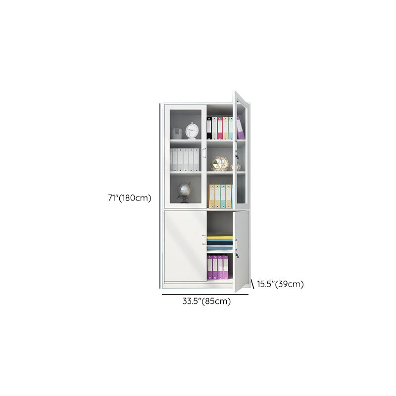 Modern File Cabinet Steel Adjustable Storage Shelves and Locking Drawers Cabinet