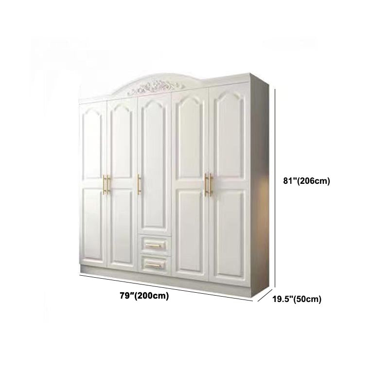 French Country Wardrobe White Wooden Wardrobe Closet for Bedroom