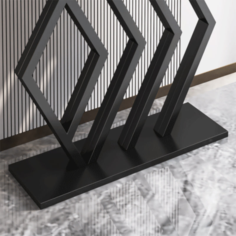 Glam Stone Console Table Rectangle Console Sofa Table for Hall