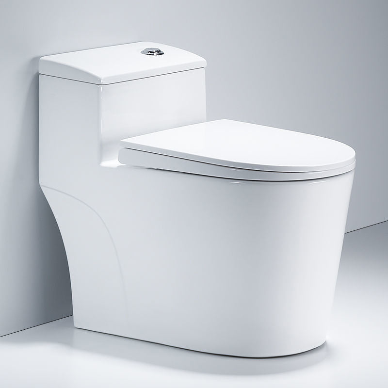 Indoor Ceramic Floor Mounted Toilet Modern All-In-One Toilet Bowl