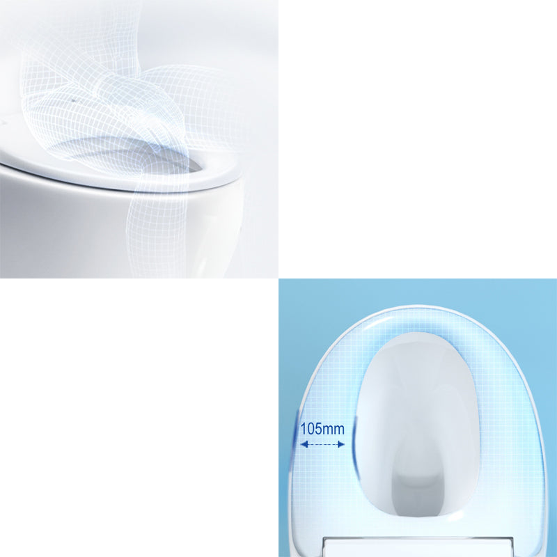 Modern Polished Finish Ceramic Toilet Indoor All-In-One Toilet Bowl