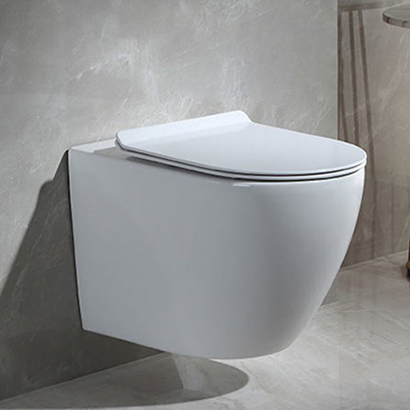 Modern Wall Mount Toilet Bowl 1-Piece Urine Toilet with Slow Close Seat for Washroom