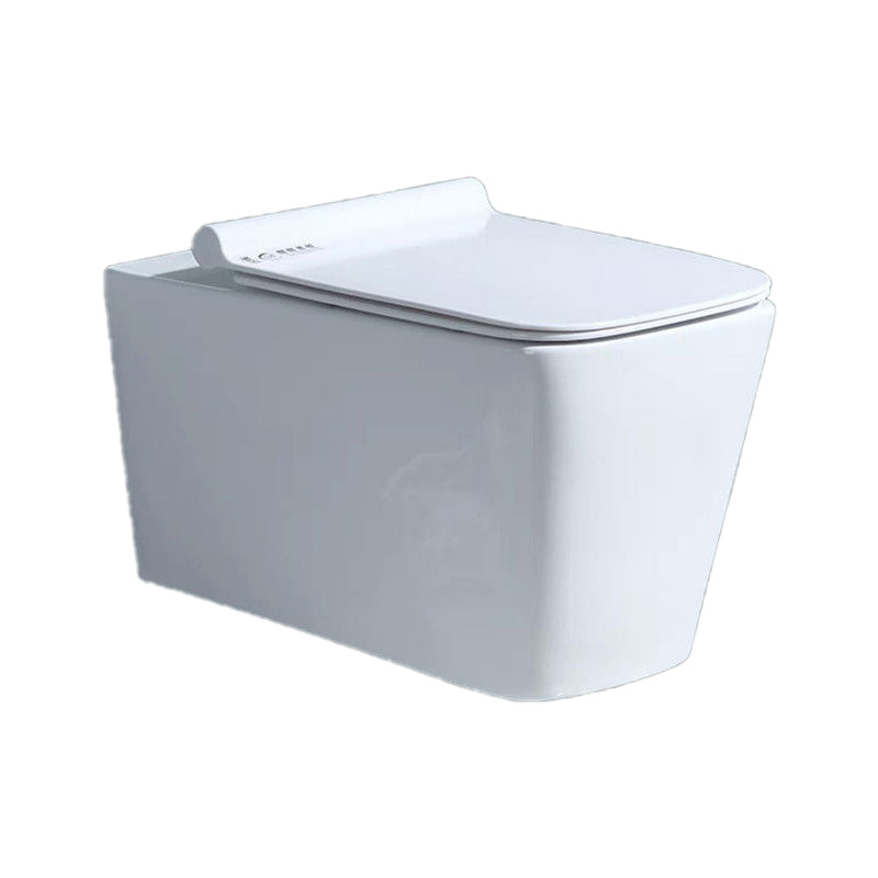 Modern Wall Mount Toilet Bowl 1-Piece Urine Toilet with Slow Close Seat for Washroom
