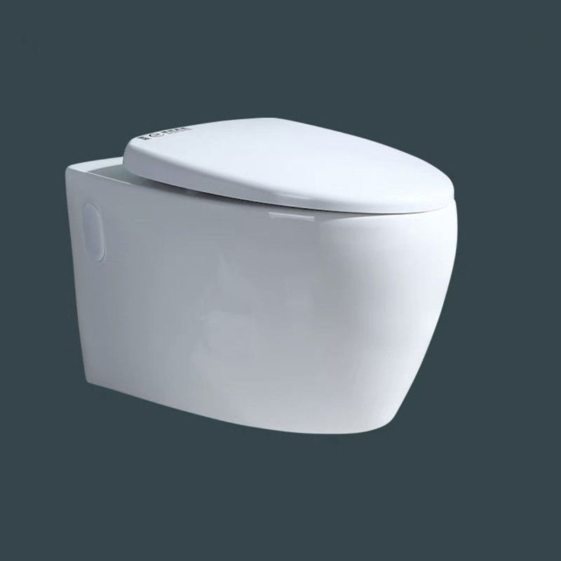 Modern Wall Mount Toilet Bowl 1-Piece Urine Toilet with Slow Close Seat for Washroom
