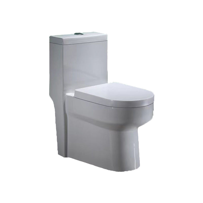 Contemporary Ceramic Floor Mounted Toilet Indoor All-In-One Toilet Bowl