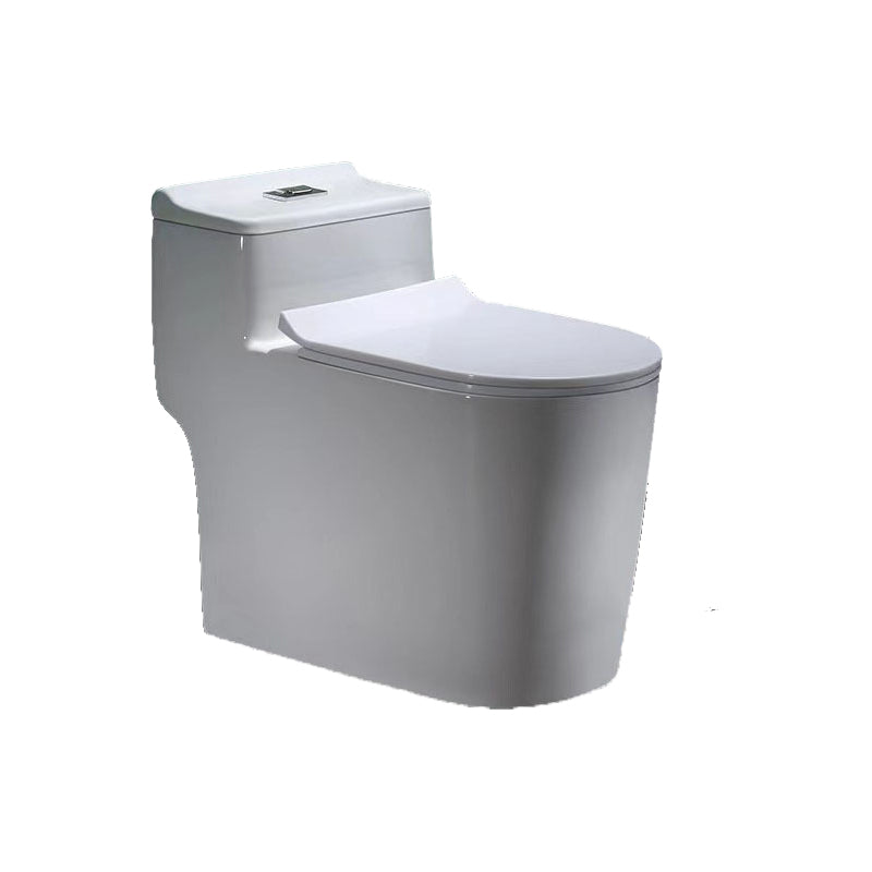 Contemporary Ceramic Floor Mounted Toilet Indoor All-In-One Toilet Bowl