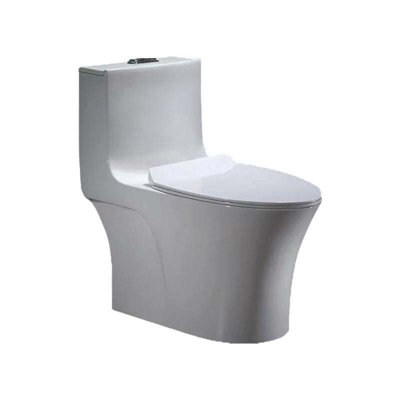 Contemporary Ceramic Floor Mounted Toilet Indoor All-In-One Toilet Bowl